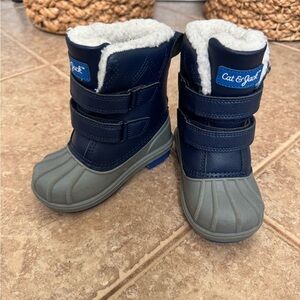 Cat & Jack Blue and Gray Toddler Snow Boots
